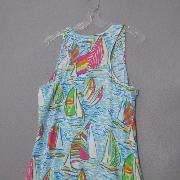 Lilly Pulitzer Maxi Dress Large  Treena You Gotta Regatta Sailboat Beach‎ Resort - Picture 7 of 8